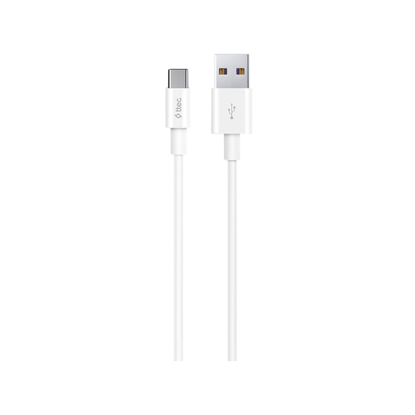 2DK35B ttec USB-A - USB-C 2.0 5A Süper Hızlı Şarj Kablosu, Huawei SuperCharge uyumlu Beyaz