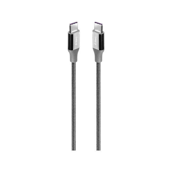 2DK53UG ttec AlumiCable USB-C - USB-C 150cm 100W PD/QC Hızlı Şarj/Data Kablosu Uzay Grisi Uzay Grisi