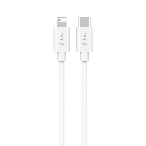 2DKM04B ttec USB-C - Lightning MFi Şarj Kablosu 150cm Beyaz
