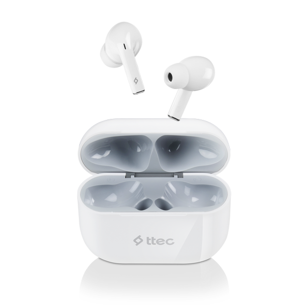 2KM140B ttec AirBeat Plus Gerçek Kablosuz TWS Bluetooth Kulaklık Beyaz