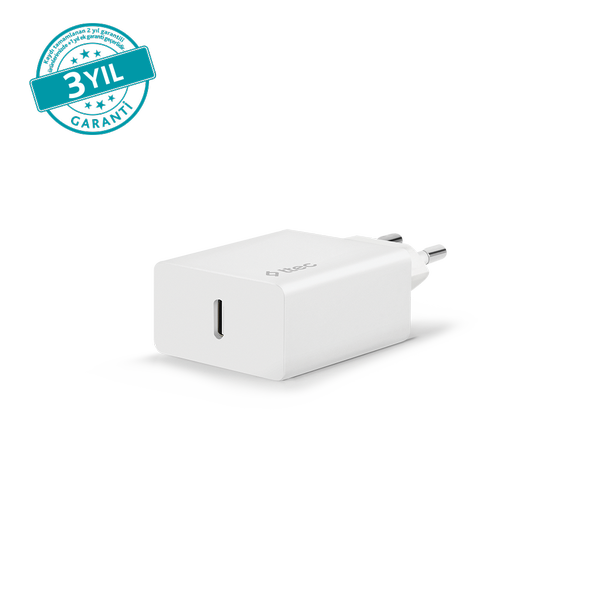 2SCS22B ttec SmartCharger PD 20W Seyahat Hızlı Şarj Aleti Beyaz