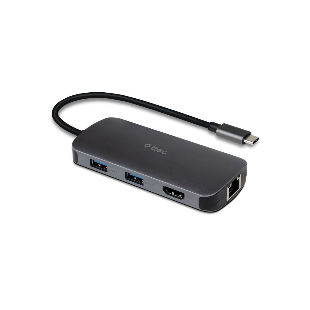 2US03 ttec 8 Girişli USB-C Hub/Çoklayıcı USB-C 100W PD 3.0 + HDMI + GB Ethernet + 2*USB-A 3.2 + USB-A 2.0 + SD + microSD (MacBook Uyumlu) 