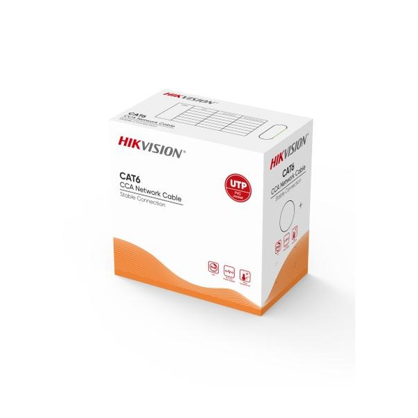 [307400664] Hikvision DS-1LN6UU/CCA CAT6 U/UTP CCA kablo, 305m Gri Gri