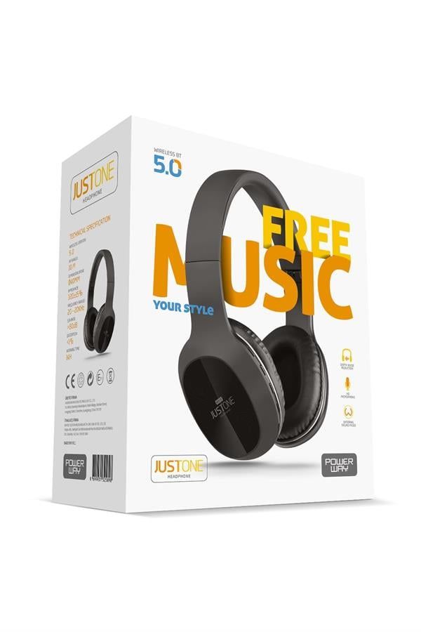 [JUSTONE] Powerway Justone Kulak Üstü Bluetooth Kulaklık Micro SD & AUX Girişli