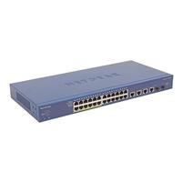 [FS728TLP-100EUS] Netgear FS728TLP-100EUS - 24 Port FE PoE Switch 2 Bakır ve 2 Bakır/2 SFP Combo Port,12 PoE Port (100W) 