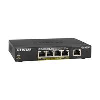 [GS305P-100PES] NetGear GS305P-100PES 5 Portlu 10/100/1000 Gigabit 1-4 port PoE li Tak-Çalıştır Switch (55W) 