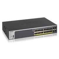 [GS728TP-200EUS] NetGear GS728TP-200EUS 24 Portlu 10/100/1000 Gigabit 4 dedicated SFP Port, 24 Port PoE (192W) 