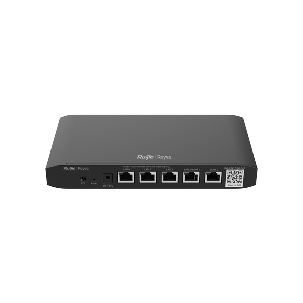 [RG-EG105G-V3] Reyee RG-EG105G-V3 5 Portlu Router, Web Yönetilebilir, 2 WANs, 100 Kullanıcı 