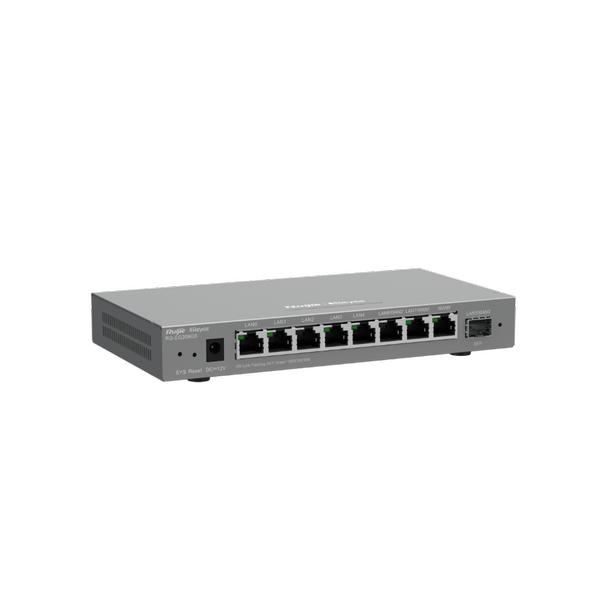 [RG-EG209GS] Reyee RG-EG209GS 9 Portlu Gateway, 1 x SFP Port, Web Yönetilebilir, 200 Kullanıcı 