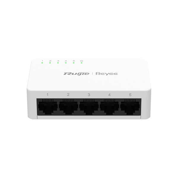 [RG-ES05F] Reyee RG-ES05F 5 Portlu, 10/100 Fast Ethernet, Tak Çalıştır Switch, Plastik Kasa 
