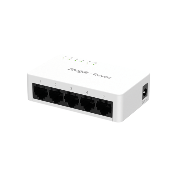 [RG-ES05G-L] Reyee RG-ES05G-L 5 Portlu, 10/100/1000 Gigabit, Tak Çalıştır Switch, Plastik Kasa 