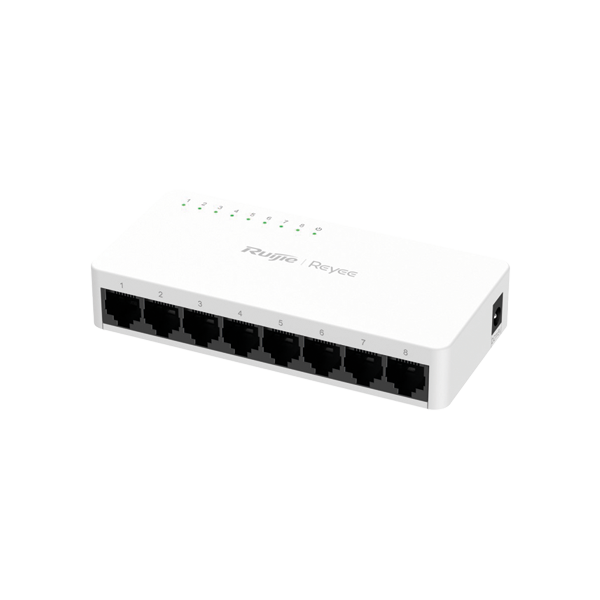 [RG-ES08F] Reyee RG-ES08F 8 Portlu, 10/100 Fast Ethernet, Tak Çalıştır Switch, Plastik Kasa 