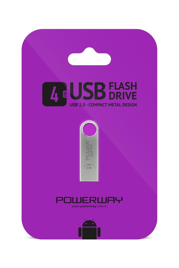 [4 USB] Powerway 4 GB Metal Usb Flash Bellek Usb 2.0 Data Traveler