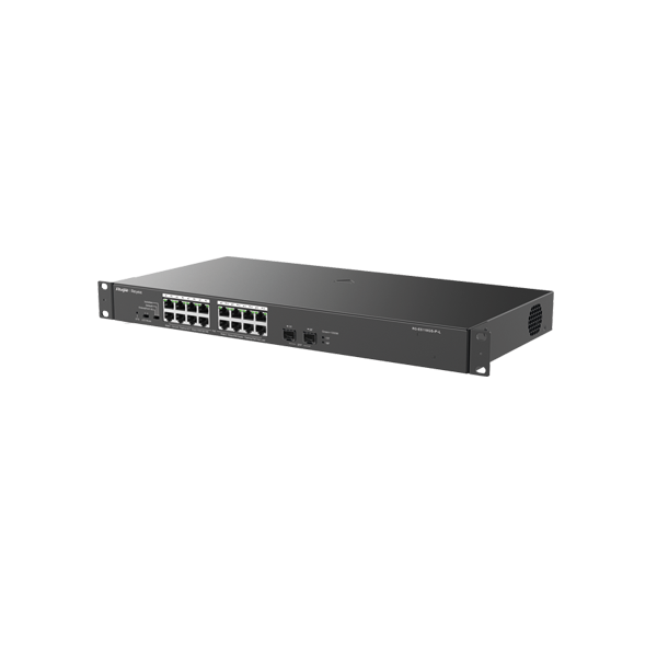 [RG-ES118GS-P-L] Reyee RG-ES118GS-P-L 18 Portlu, 10/100/1000 Gigabit, Tak Çalıştır Switch, 2 x SFP, 16 Port PoE+ (247W) 