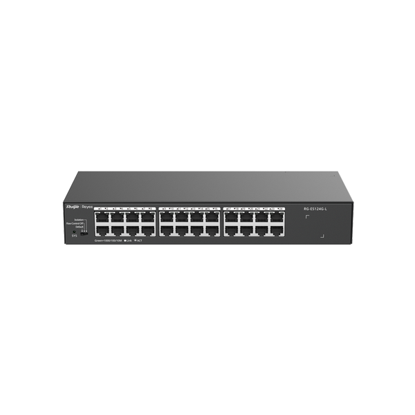 [RG-ES124G-L] Reyee RG-ES124G-L 24 Portlu, 10/100/1000 Gigabit, Tak Çalıştır, Çelik Kasa 