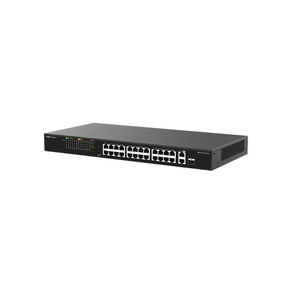 [RG-ES126FGS-P] Reyee RG-ES126FGS-P 26 Portlu, 10/100 Fast Ethernet, Tak Çalıştır Switch, 2 Gigabit Uplink, 1 Gigabit Combo, 24 Port PoE+ (370W) 