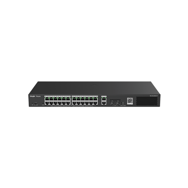 [RG-ES228GS-P] Reyee RG-ES228GS-P 28 Portlu, 10/100/1000 Gigabit, Yönetilebilir Switch, 2 SFP, 2 Gigabit RJ45 Uplink, 24 Port PoE+ (370W) 