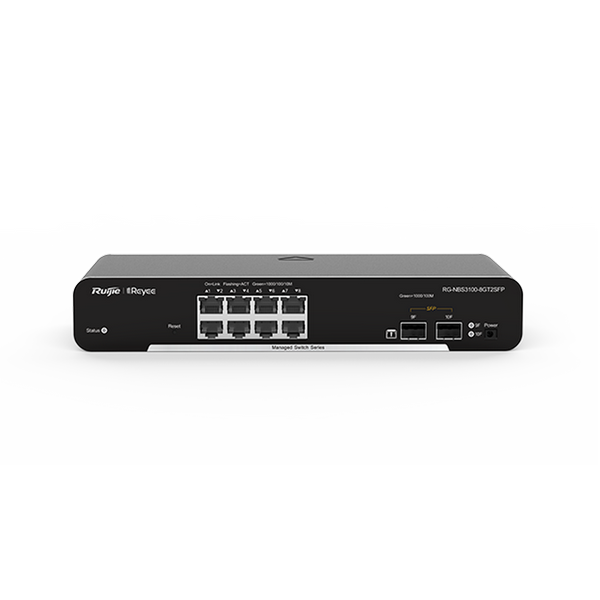 [RG-NBS3100-8GT2SFP] Reyee RG-NBS3100-8GT2SFP 8 Portlu, 10/100/1000 Gigabit, L2 Yönetilebilir Switch, 2 SFP 