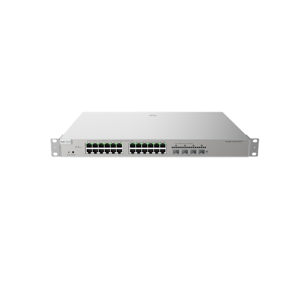[RG-NBS5100-24GT4SFP-P] Reyee RG-NBS5100-24GT4SFP-P 24 Portlu, 10/100/1000 Gigabit, L3 Yönetilebilir Switch, 4 x SFP, 24 Port PoE+ (370W) 