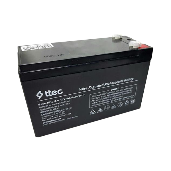 [12vs 12V 7Ah BASE] ttec 12vs 12V 7Ah BASE Bakımsız Kuru Akü (TSS) 